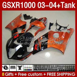 gsxr body Australia - Fairings Kit & Tank For SUZUKI GSXR-1000 K 3 GSXR 1000 CC K3 03-04 Injection orange glossy mold Body 147No.106 GSX-R1000 1000CC GSXR1000 2003 2004 GSX R1000 03 04 OEM Fairing