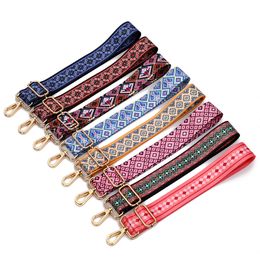 O Bag Handle Bag Strap for Women Removable DIY Shoulder Rainbow Handbag Accessories Cross Body Messenger Nylon Bags Straps Fashion