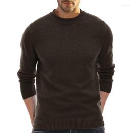 Men's Sweaters Light Weight Coat Men Autumn And Winter Solid Color Pleated Loose Comfortable Warm Round Neck Long Sleeve Sweater 10 Star