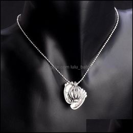 Pendant Necklaces Baby Foot Locket Necklace Beads Cage Oil Pendants Po Frames Open Drop Delivery 2021 Jewellery Lulubaby Dhg16