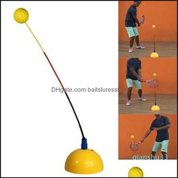 tennis balls UK - Tennis Balls Racquet Sports Outdoors Portable Trainer Practice Rebound Training Tool Professional Stereotype Swing Ball Hine Beginners 242W