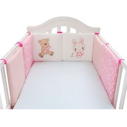 Bed Rails 6 Pcs/Set Cot Bumper 30cmx30cm Baby Braid Head Protector In The Crib born the Protective Soft Barrier 220826