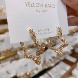 Hoop Earrings Fashion Star Heart-shaped Gold Alloy S925 Needle Earring Woman Girl Jewellery Holiday Gift