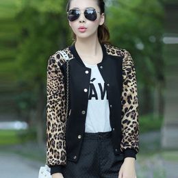 Women's Jackets Fashion Summer Leopard Print Bomber Jacket Coat Women Thin Female Baseball Long Sleeve Basic Jackets Woman Outwear Clothes 220827