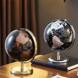 Decorative Objects Figurines Home Decor Accessories Retro World Globe Modern Learning World Map Globe Kids Study Desk Decor Globe Geography Kids Education 220827