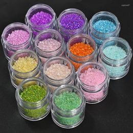 Nail Art Decorations 10g Caviar Beads Colourful AB Glitter Crystal Glass Rhinestone MiniBead 0.6-0.8Mm 3D Micro Ball Accessories