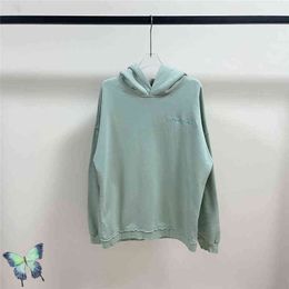 Men's Hoodies Sweatshirts Ice Color Mint Green Anti-cut Terry Hoodie Sweatshirt Men WomenHigh Quality Pullovers T220825