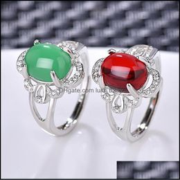 Solitaire Ring Emerald Rings Simple Minimalist Pinky Accessories Band Elegant Engagement Jewelry Drop Delivery 2021 Lulubaby Dhe7X