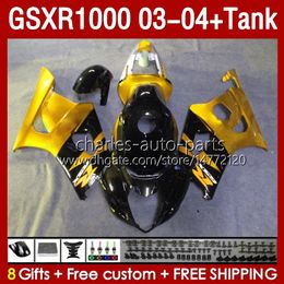 OEM Fairings For SUZUKI GSXR-1000 K 3 GSXR 1000 CC K3 03 04 Bodys 147No.172 GSX-R1000 1000CC GSXR1000 03-04 GSX R1000 2003 2004 Injection mold Fairing & Tank glossy golden