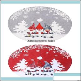 Christmas Decorations Festive Supplies Home Gardenchristmas Tree Skirt Swedish Gnome Tomte Ornament Carpet Floor Mat Base Er Xmas Y Dhdp8