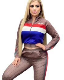 Fashion Autumn Letter Printed Tracksuits For Womens Long Sleeve O-neck T-shirts And Casual Pants Brand 2 Piece Sets 2pics sets outfits suit tracksuit Mujer