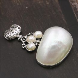 crafts outlet UK - Pendant Necklaces Outlet High Quality Natural White Abalone Shell Crafts Necklace DIY Simple Jewelry Women's Gift Y582