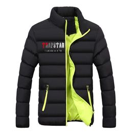 Masculino Down Down Parkas Mens Cotton Clothing Fashion Trapstar Jackets Sports Cycling Print Moda Fashion Street Tops casuais 220826