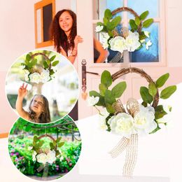 Decorative Flowers Simulation Garland Door Hanging Creative White Peony Rattan Window Dead Branches Wall Decorations