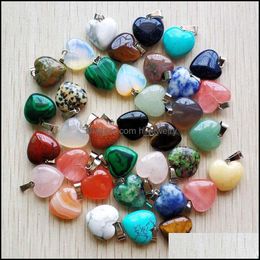 Charms 16Mm Assorted Heart Natural Stone Charms Pendants For Necklace Accessories Jewellery Making Drop Delivery 2021 Findi Dhseller2010 Dhqlg