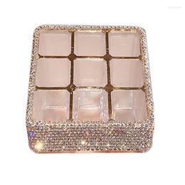 Jewelry Pouches Bling Cystal Lipstick Box Ring Display Organizer Case Tray Holder Earring Storage