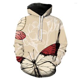 Men's Hoodies 2022 Butterfly Sweatshirts Men /women 3D Print Hoodie