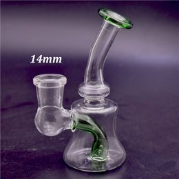 3.5inch Smoking Accessories Hookahs Glass Bong Pipes Heady Mini Dab Rigs Small Bubbler Recycle Oil Rig 14mm Joint
