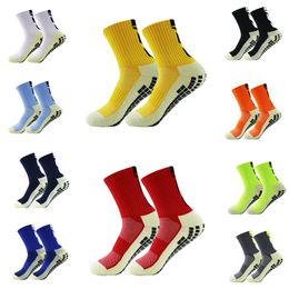 New non slip football socks breathable men's outdoor basketball running cotton rubber high quality Cycling Socks