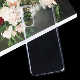 Casos de TPU transparentes suaves para Samsung Galaxy S10 Lite S20 FE PLUS S21 S22 Ultra Clear Silicone ￠ prova de choque traseiro da tampa traseira