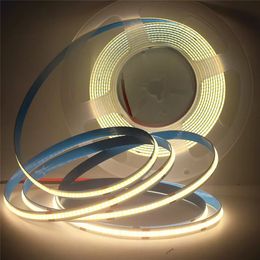 COB LED Strip 12V 24V 320 384 480 512 528 LEDs/M High Density Flexible FOB Led Tape Light 3000K 4000K 6000K