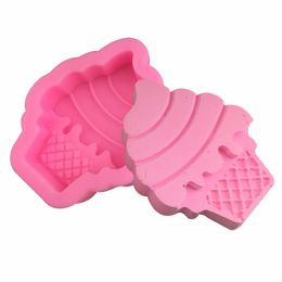 3D Ice Cream Cone Chocolate Silicone Baking Mould Chocolate Candy Polymer Clay Moulds DIY Party Cake Decorating Tools 1222949