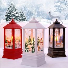 Party Decoration Christmas Lantern Old Man Snowman Elk Retro Hanging Candle Holder Christmas Tree Decoration Christmas Gift Home Decoration 220826