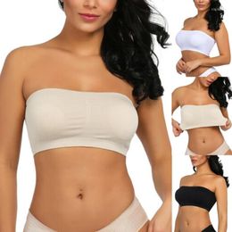 Bustiers & Corsets 2022 Seamless Women Tube Tops Strapless Sexy Bra Crop Top Breathable Bandeau Underwear Female Wrap