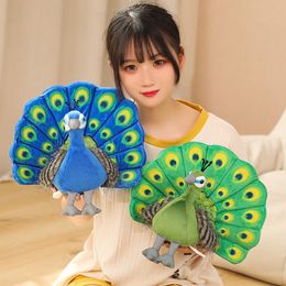 25X30CM Cute Simulation Peacock Kawaii Dolls Stuffed Soft Animal Peahen Plush Toys Lovely Home Birthday Decor Gifts