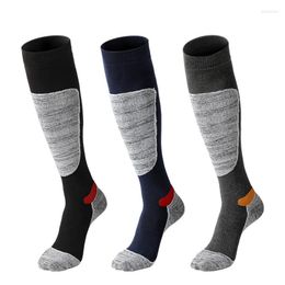 Sports Socks Autumn Winter Outdoor Skiing Men Cotton Thermal Hiking Ski Sock Towel Bottom Knee High Snowboarding