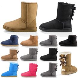 -womens snow boots Botas femininas de designer de neve clássicas tripla preta castanha cinza tornozelo botas curtas femininas botas femininas sapatos de inverno