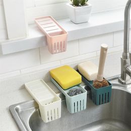 Kitchen Storage Suction Cup Rack Sink Sponges Soap Holder Drain Drying Shelf Bathroom Drainer Basket Organiser Accessories
