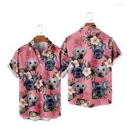Men's Casual Shirts Mens T Under 10 Dollars Printed Hawaiian Short Sleeve Button Down Beach Men's Plain Shirt