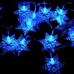 Strings 3m 30 Bulbs Battery Operated Fairy Christmas Lights Navidad Snowflake LED String Strip Wedding Xmas Party Home Decor Luminaria