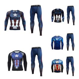 Theme Costume Captain's outfit green hercules Fishscale suit long sleeve tight running dry tracksuit tights party outfit