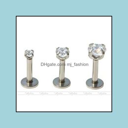 Stud Earrings For Women Bars Piercing Gem Ear Cartilage Earring Drop Delivery 2021 Jewellery Mjfashion Dhhhv