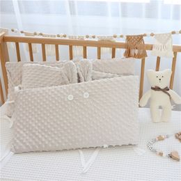 Bed Rails Cotton Waffle Crib Fence Cushion Removable and Washable Bumper for Infant Cribs Baby Cot Bumpers Protector Beddings 220826