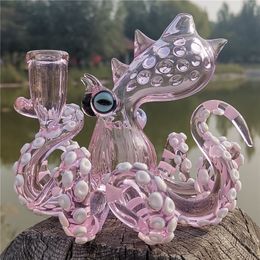 Glass Bong Bongs Water Pipe Bubbler Hookah Hookahs 14.4MM Female Joint Pink Percolater For Smoking Banger Bang CCG Handmade Craftbong Beaker Gravity Rig