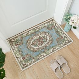 Carpets Jacquard Flower Home Doormat Living Room Hallway Anti-skid Large Sofa Chairs Bedside Area Rectangle Rug Kitchen Bathroom