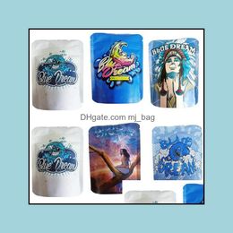 Packing Bags Shaped Mylar Packaging Trufflez Custom Printed Bag 3.5G 3.5 Gramme Smellproof Cut Out Flower Baggies Gelato D Dhqpa