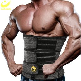 Mens Body Shapers LAZAWG Mens Waist Trainer Male Abdomen Reducer Slimming Belt Body Shaper Bandage Wrap Workout Corset Belly Shapewear Trimmer 220826