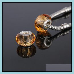 Metals Acrylic Charms Beads Sier Plated Fit Bracelet Bangle Jewelry Finding Drop Delivery 2021 Mjfashion Dhmeh