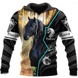 Men's Hoodies WBWADrop Autumn Beautiful Horse 3D Printed Mens Sweatshirt Unisex Streetwear Pullover Casual Jacket WDL128