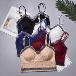 Bustiers & Corsets Women's Soft Tank Top Bra Fashion Lace Tube Woman Sexy Lingeries Cropped Female Underwear