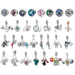 925 Silver bead fit Charms Pandora Charm Bracelet Dragonfly Beads Bird charmes ciondoli DIY Fine Beads Jewellery