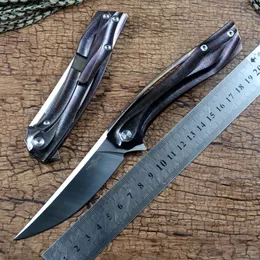 colorful titanium UK - TWOSUN 14C28N CNC Satin Blade Fold Knife Colorful Titanium Handle Outdoor Hunting Hiking EDC Gift Collected Pocket Knife TS351