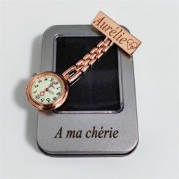 Pocket Watches Customized With Your Name Text Birthday Gift Fob Nurse Watch Personalized Tin Box 220826