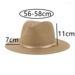 Berets Women's Hat Sun Hats Straw Summer Spring Panamas For Women Solid Blue Yellow Band Casual Beach Men Caps Gorras Para Mujer