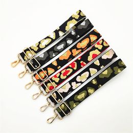 Women Wide Colourful Bag Strap Leopard Shoulder Crossbody Straps Accessories Female Nylon Adjustable Bags Belt 130cm