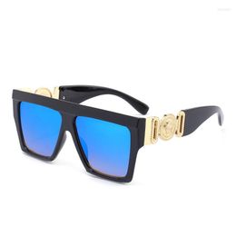 Sunglasses Trendy Designer Square Frame Gradient Ladies Sun Glasses 2022 Brand UV400 Lion Women Shades Transparent Oversized